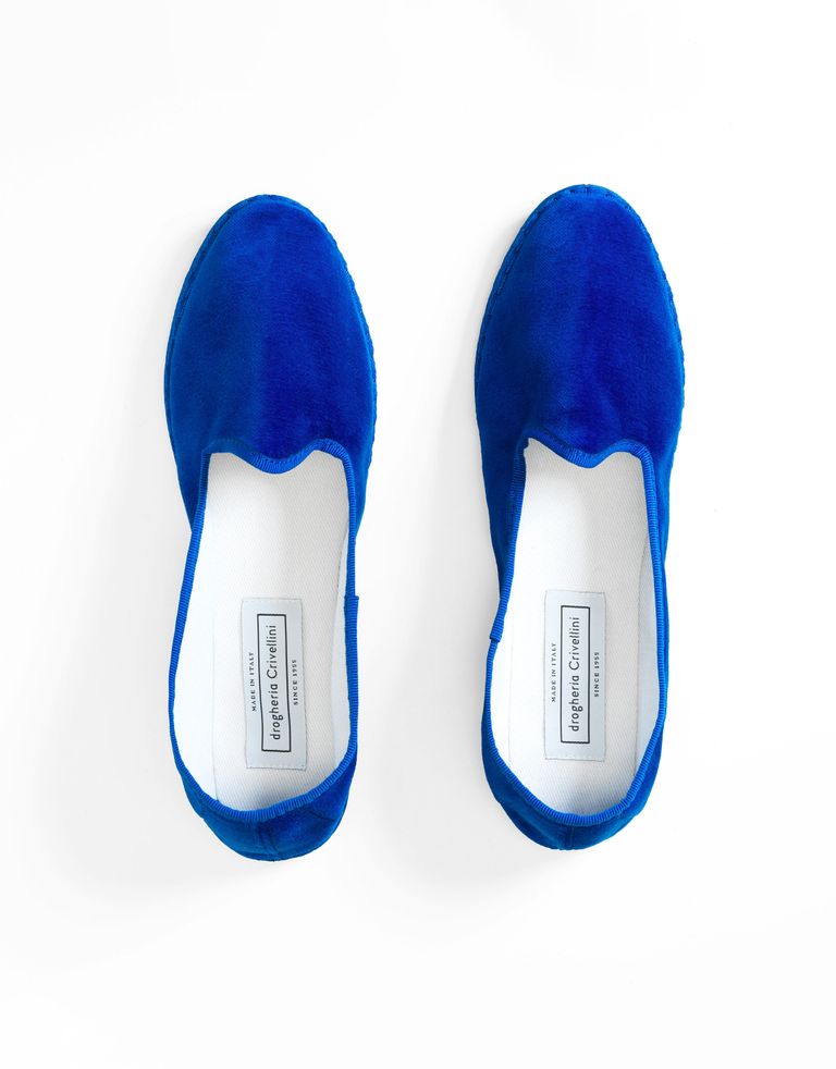 נעלי נשים - Drogheria Crivellini - נעלי קטיפה PAPUSSE CLASS - כחול