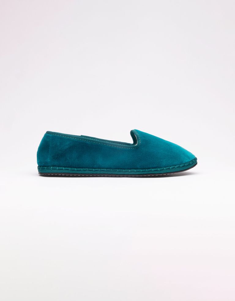 נעלי נשים - Drogheria Crivellini - נעלי קטיפה PAPUSSE CLASS - טורקיז
