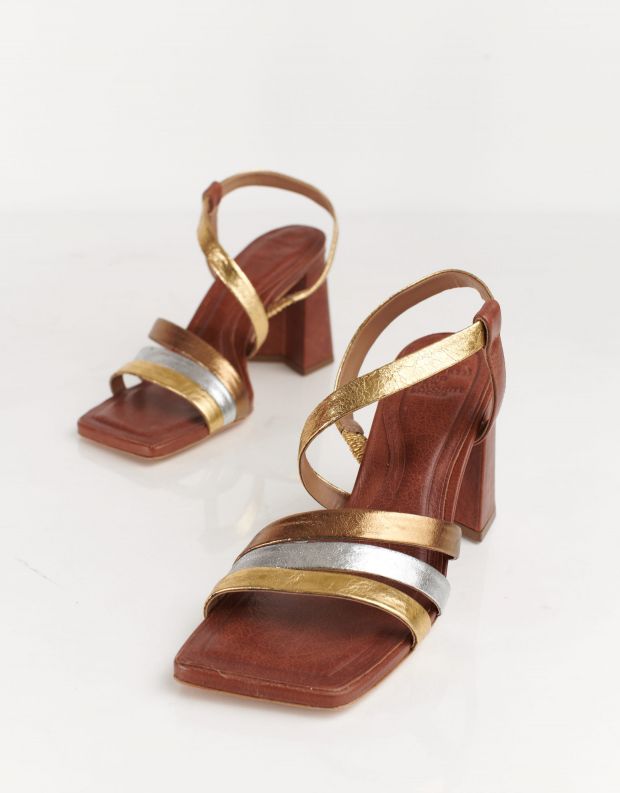 נעלי נשים - Vicenza - סנדלי ARENA שלוש רצועות - זהב כסף