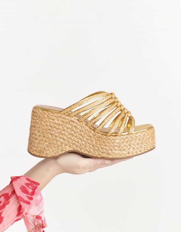 נעלי נשים - Vicenza - כפכפי פלטפורמה BENIM - זהב
