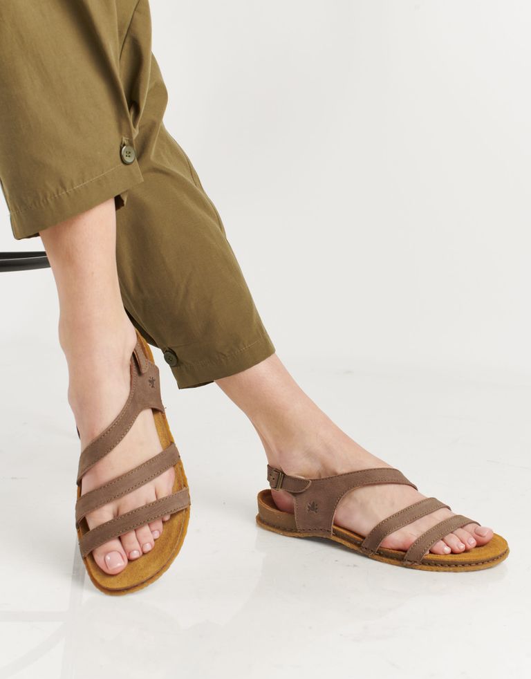 נעלי נשים - El Naturalista - סנדלי רצועות PANGLAO - אפור1