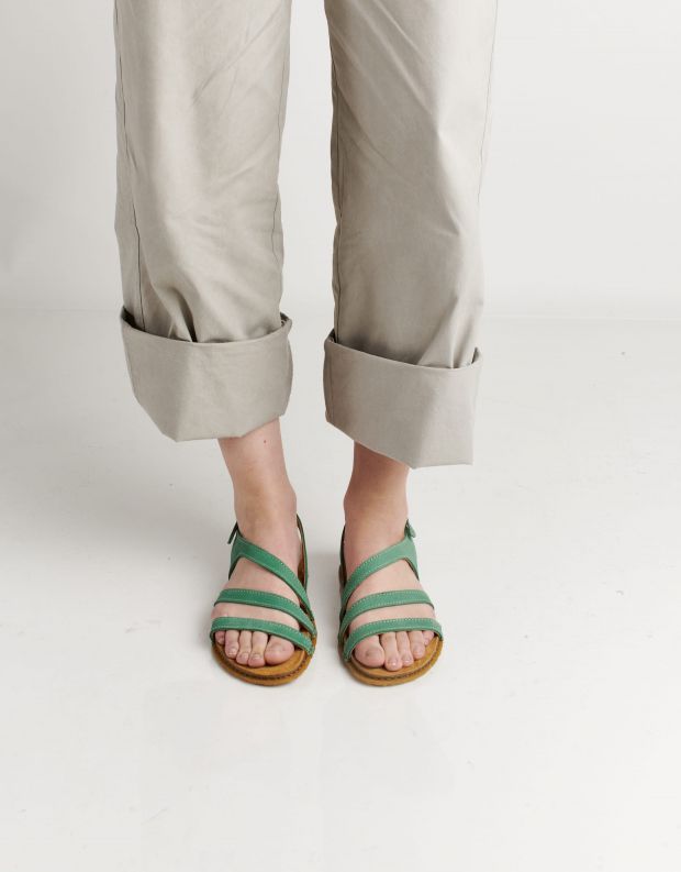 נעלי נשים - El Naturalista - סנדלי רצועות PANGLAO - ירוק