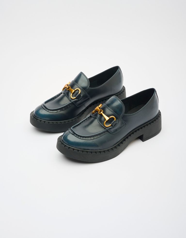 נעלי נשים - Jeffrey Campbell - נעלי מוקסין PORTINA - כחול2