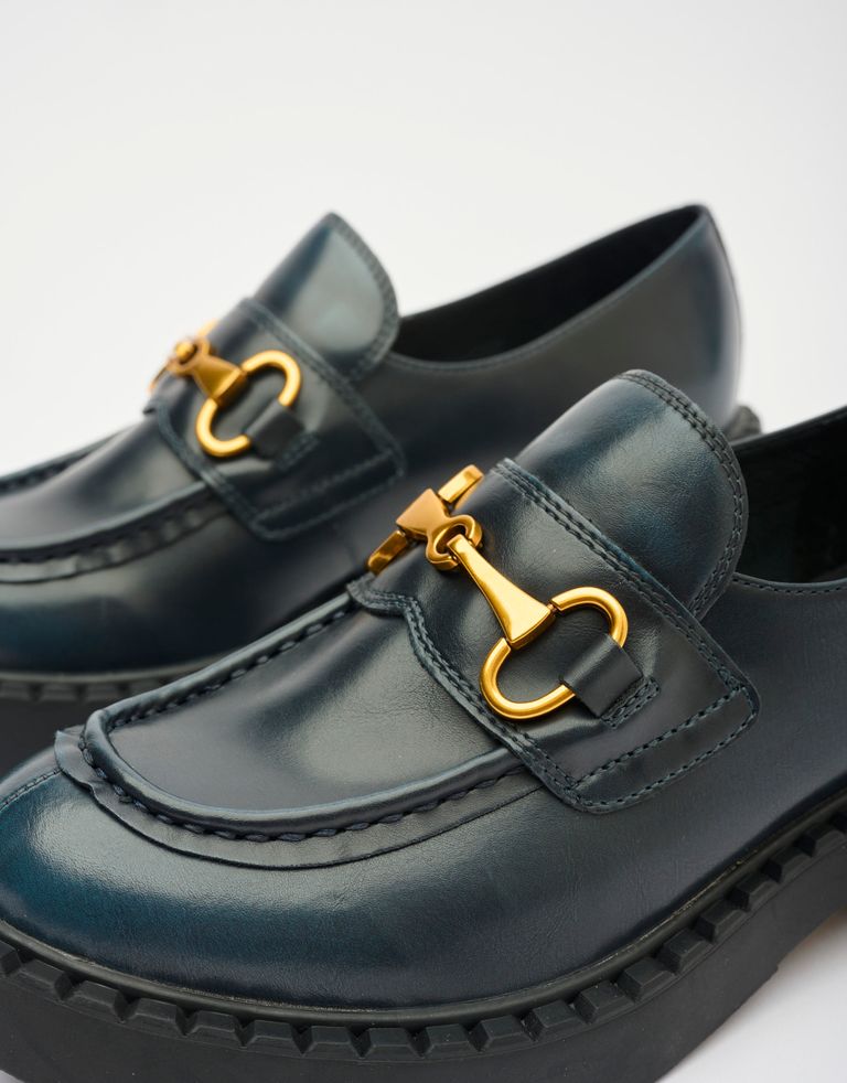 נעלי נשים - Jeffrey Campbell - נעלי מוקסין PORTINA - כחול4