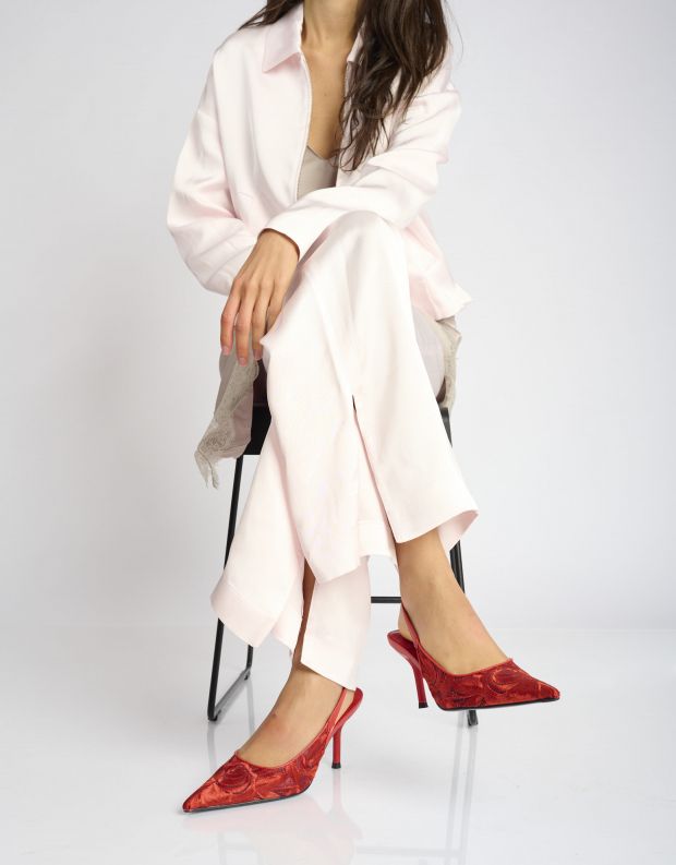 נעלי נשים - Jeffrey Campbell - נעלי סירה LOFFICELE תחרה - חמרה