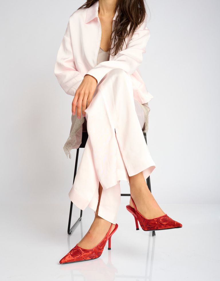 נעלי נשים - Jeffrey Campbell - נעלי סירה LOFFICELE תחרה - חמרה