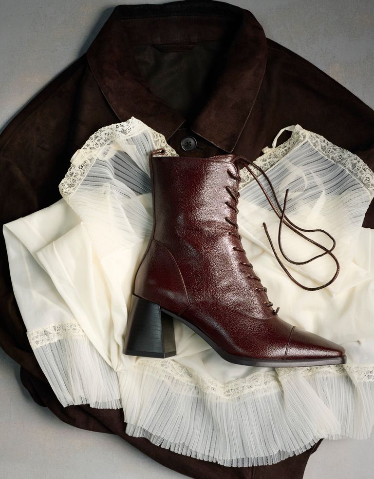 נעלי נשים - Jeffrey Campbell - מגפוני עקב WESTLYN - בורדו1