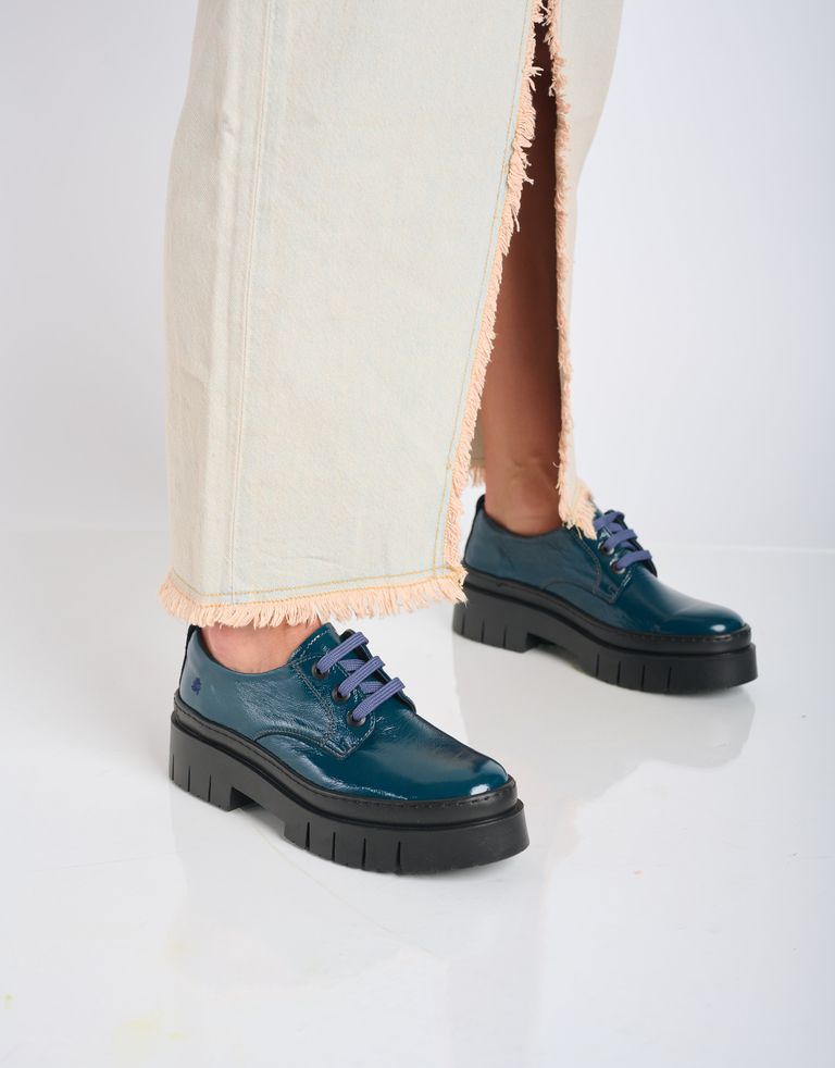 נעלי נשים - Art - נעלי לק פלטפורמה AMBERES - פטרול3