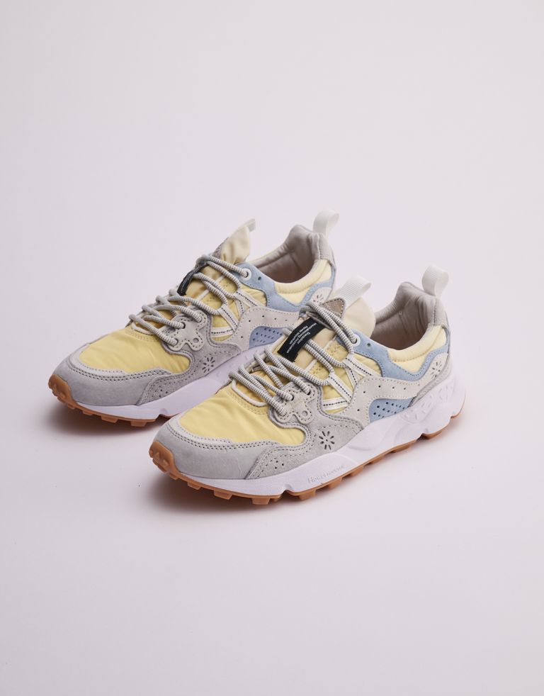 נעלי נשים - Flower Mountain - סניקרס YAMANO 3 - צהוב   אפור2