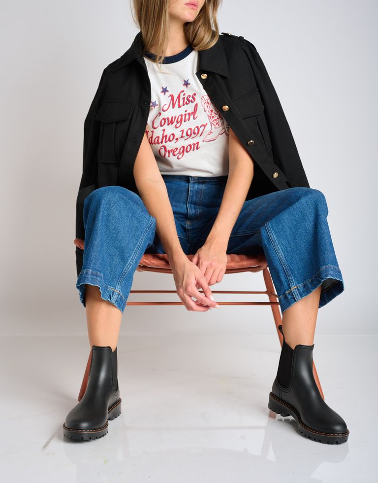 נעלי נשים - Verbenas - מגפוני גומי GAUDI - שחור2