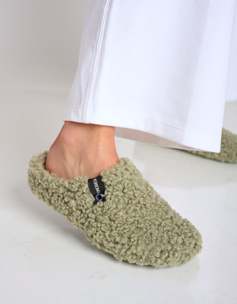 נעלי נשים - Verbenas - נעלי בית YORK CURLY - זית4