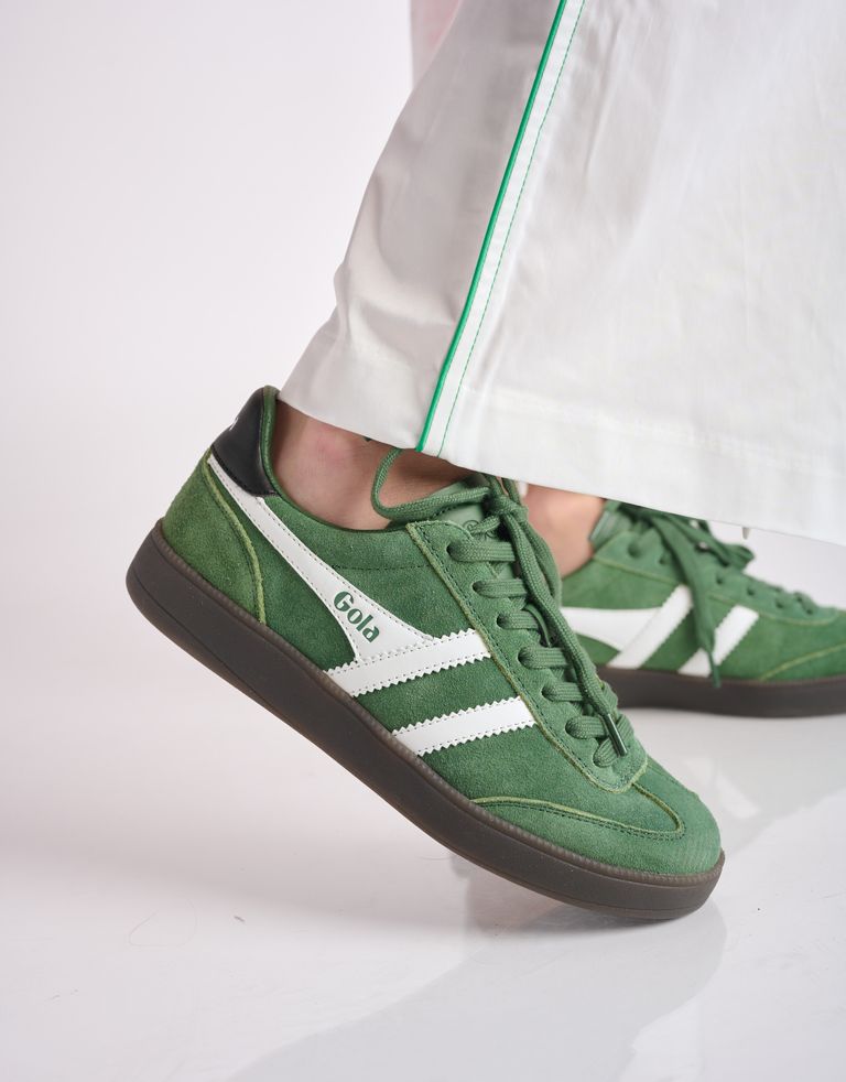 נעלי נשים - Gola - סניקרס עור VIPER - ירוק   לבן2
