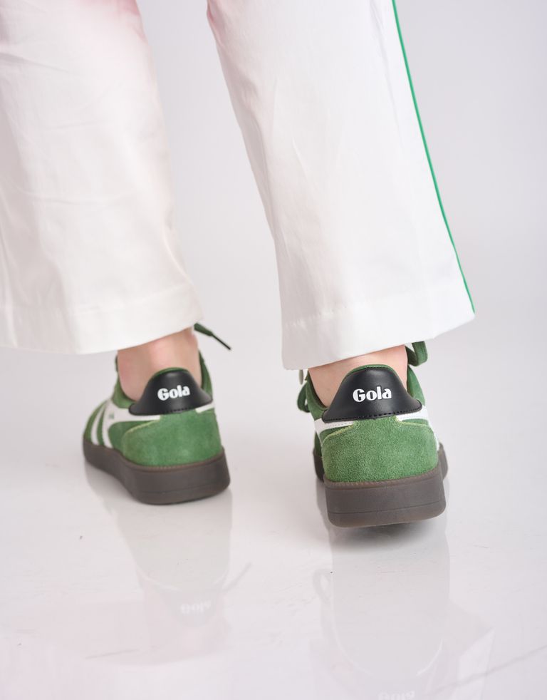 נעלי נשים - Gola - סניקרס עור VIPER - ירוק   לבן4