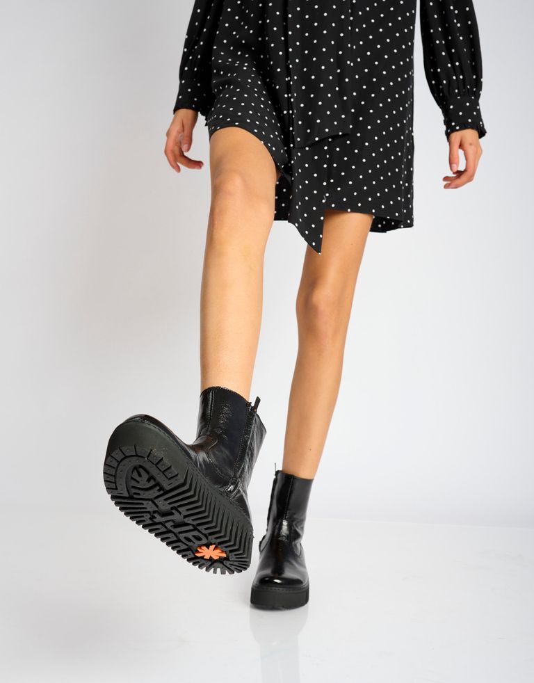 נעלי נשים - Art - מגפונים מבריקים BRIGHTON - שחור1