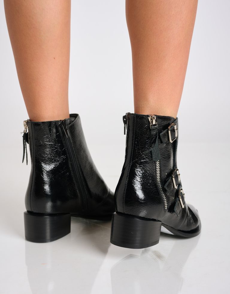 נעלי נשים - Jeffrey Campbell - מגפוני עור DUCKI - שחור מיוחד4