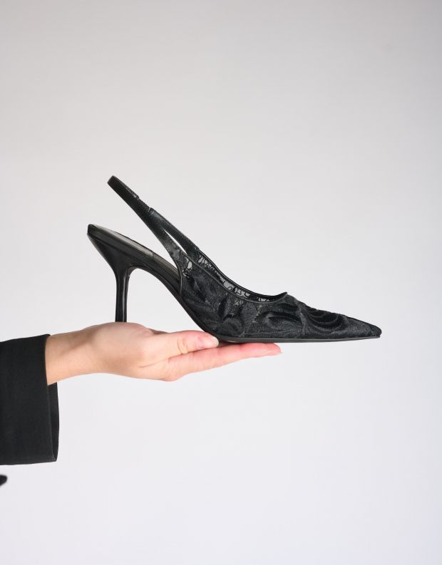 נעלי נשים - Jeffrey Campbell - נעלי סירה LOFFICELE תחרה - שחור