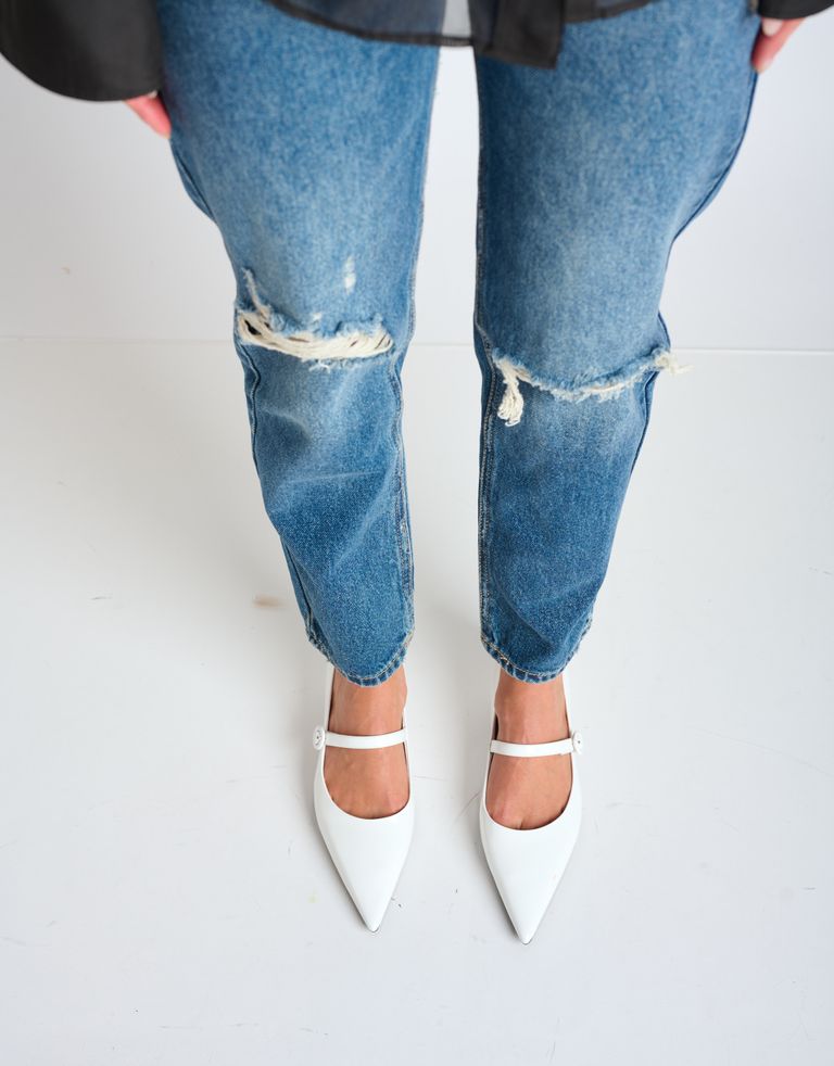 נעלי נשים - Jeffrey Campbell - נעלי סירה MISS MARRY - לבן2