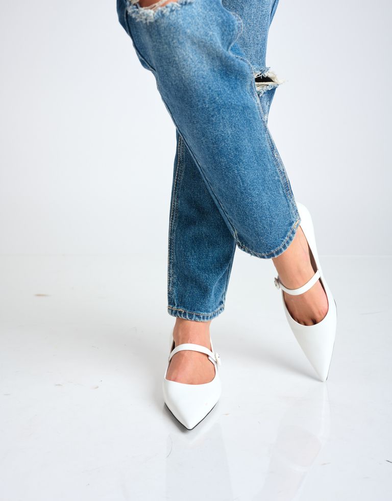 נעלי נשים - Jeffrey Campbell - נעלי סירה MISS MARRY - לבן4