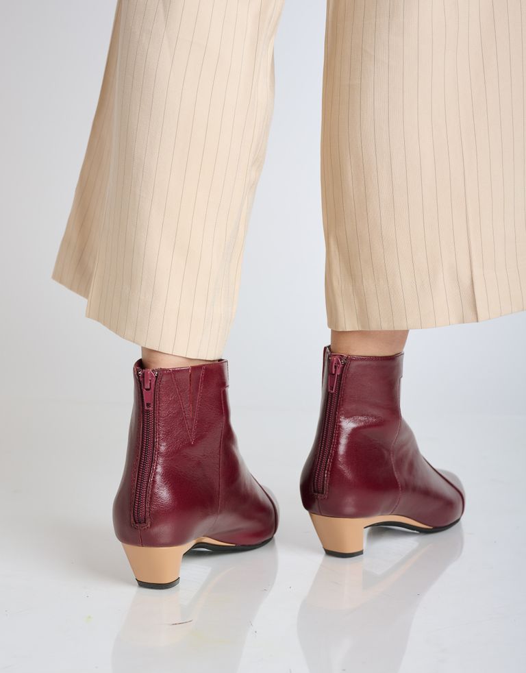 נעלי נשים - Jeffrey Campbell - מגפוני עור MISTRESS - בורדו4