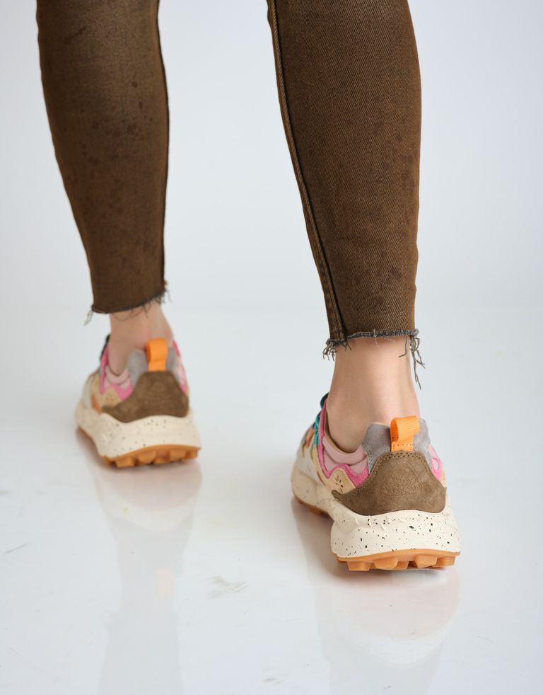 נעלי נשים - Flower Mountain - סניקרס YAMANO 3 - צהוב   אפור4