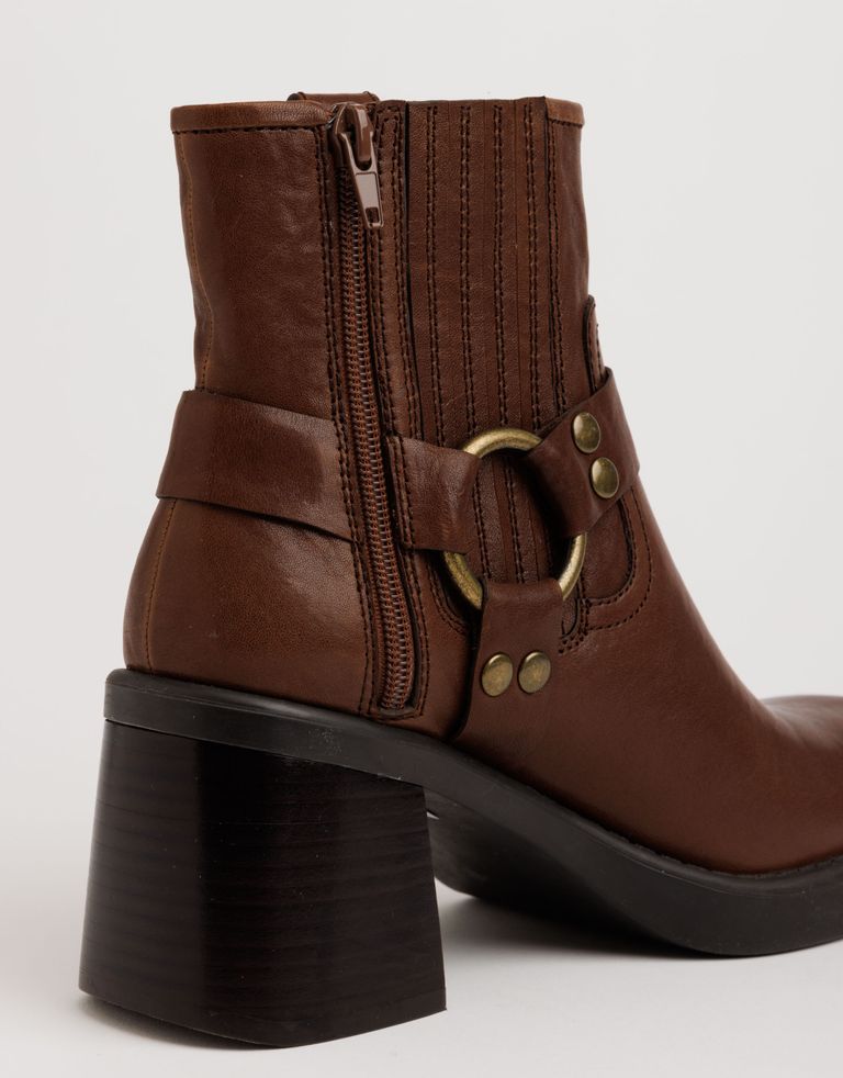 נעלי נשים - Jeffrey Campbell - מגפוני  עקב OPERATOR - חום3