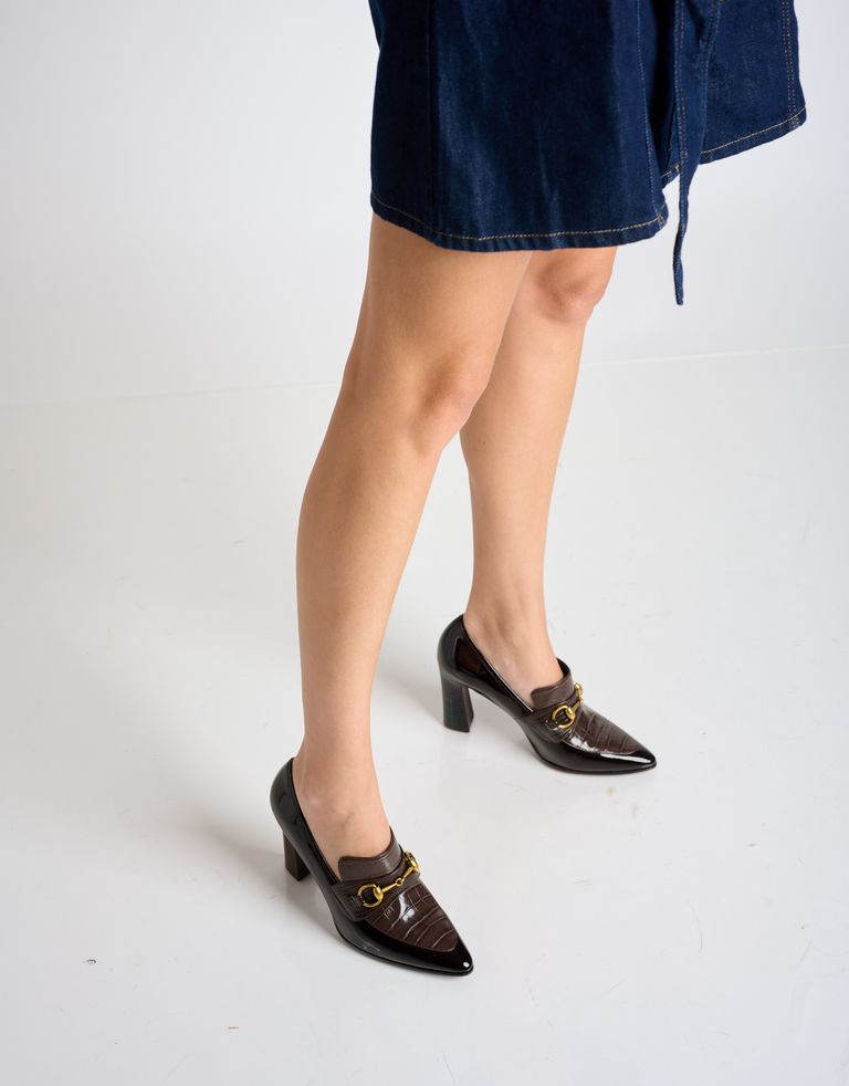 נעלי נשים - Jeffrey Campbell - נעלי עקב משולבים ETIQUETT - חום3