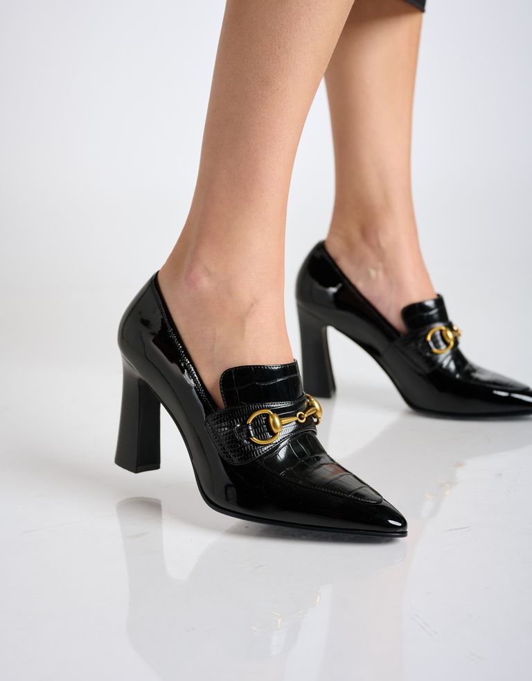 נעלי נשים - Jeffrey Campbell - נעלי עקב משולבים ETIQUETT - שחור4