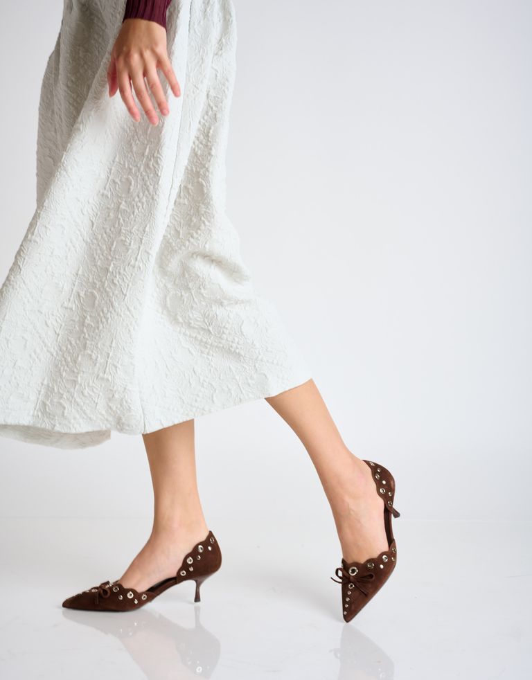 נעלי נשים - Jeffrey Campbell - נעלי סירה GRATIFIED - חום כהה3