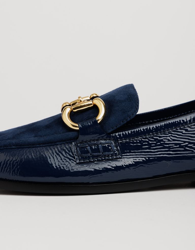 נעלי נשים - Jeffrey Campbell - נעלי מוקסין VELVITEEN - כחול1