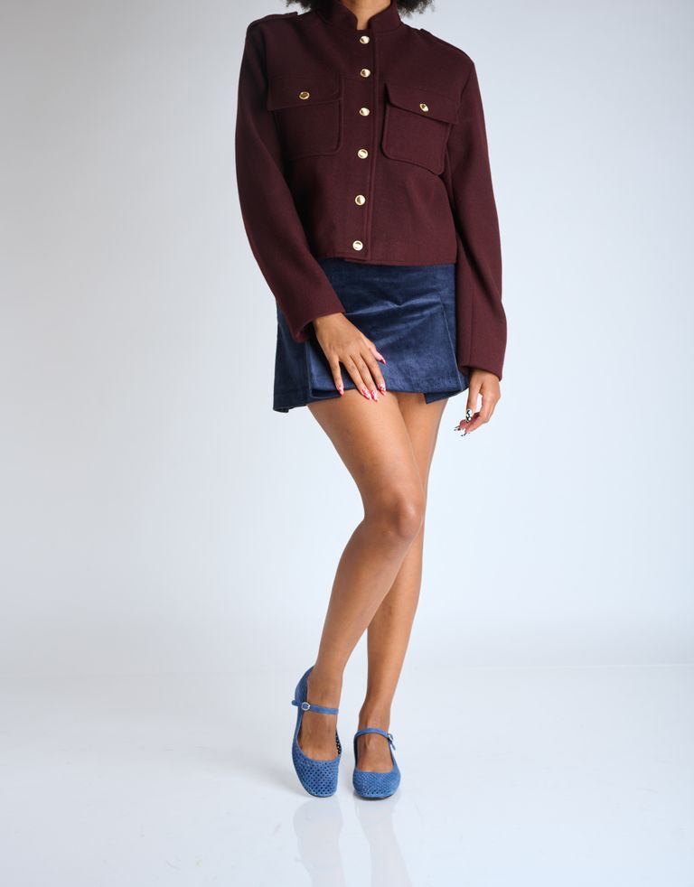 נעלי נשים - Jeffrey Campbell - נעלי בובה מזמש TOPTIER - כחול1