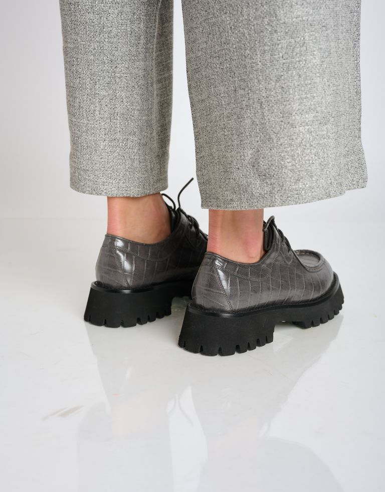 נעלי נשים - Jeffrey Campbell - נעלי אוקספורד WRITER CROC - אפור4