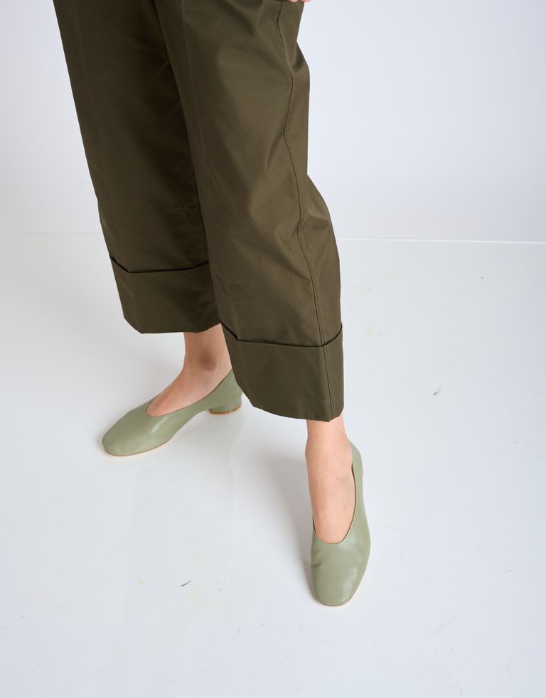 נעלי נשים - Jeffrey Campbell - נעלי סירה שטוחות TRUSTEE - ירוק בהיר3