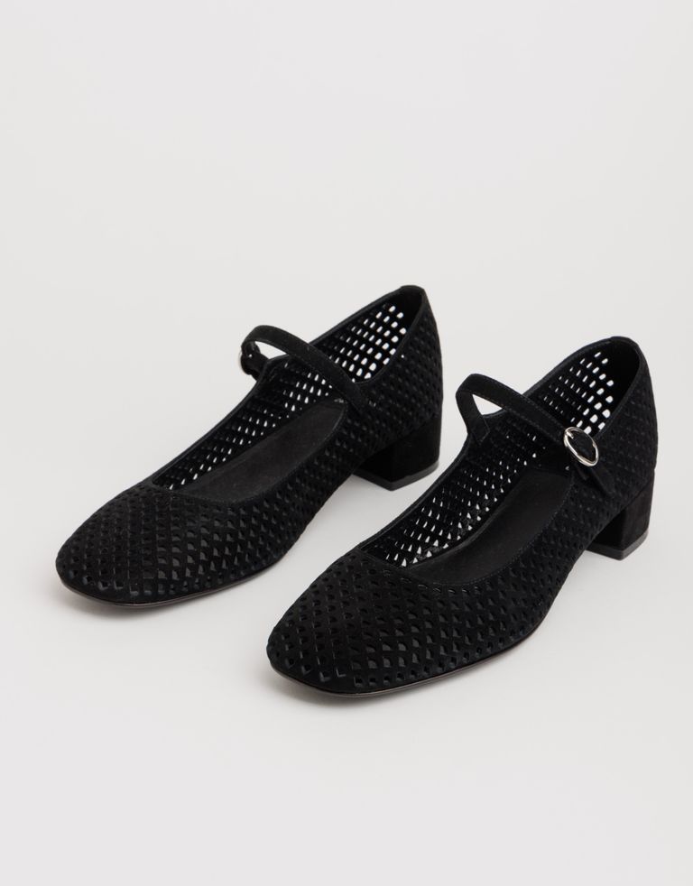 נעלי נשים - Jeffrey Campbell - נעלי בובה מזמש TOPTIER - שחור4