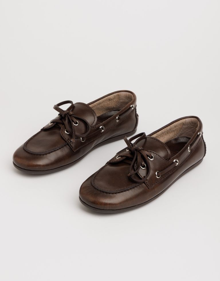 נעלי נשים - Jeffrey Campbell - נעלי מוקסין מעור BOAST - חום2