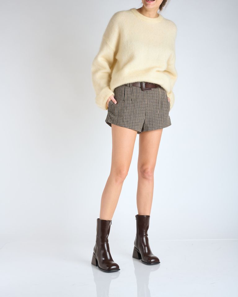 נעלי נשים - Jeffrey Campbell - מגפוני עקב CLASSIFIED - חום4