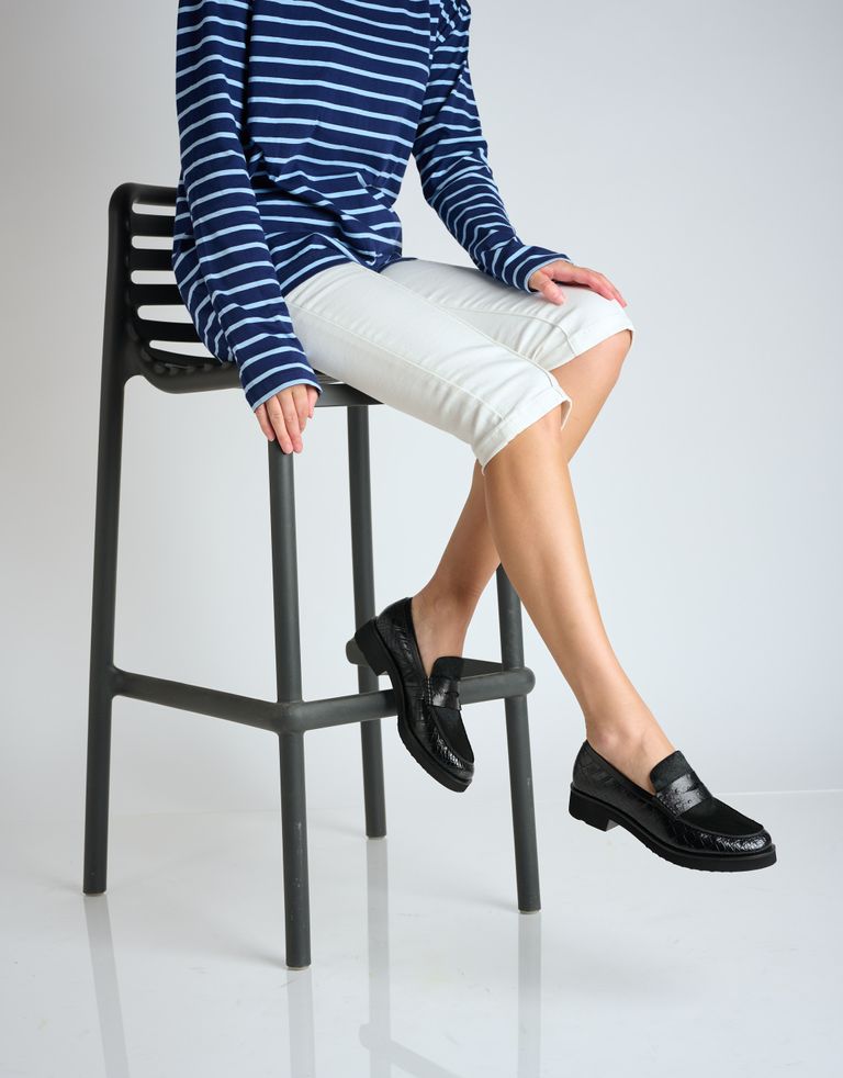 נעלי נשים - Jeffrey Campbell - מוקסינים משולבים LENNA F - שחור2