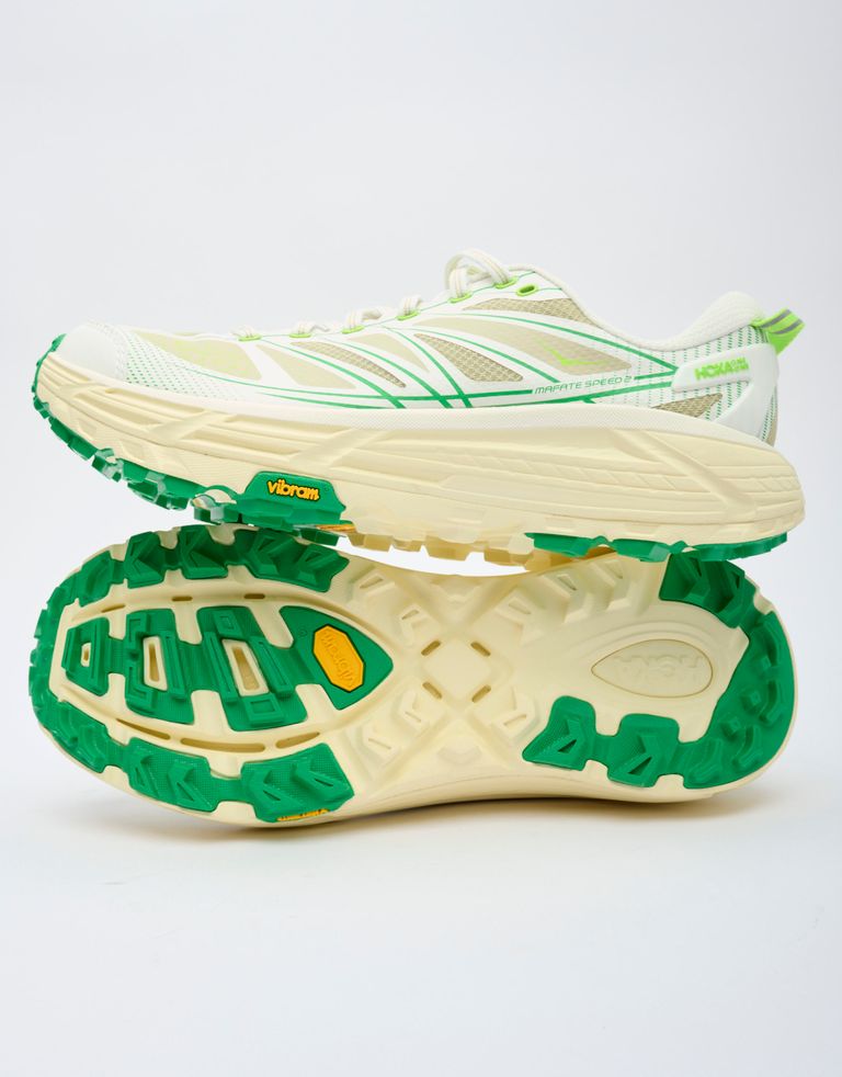 נעלי גברים - Hoka - סניקרס MAFATE SPEED - לבן   ירוק1