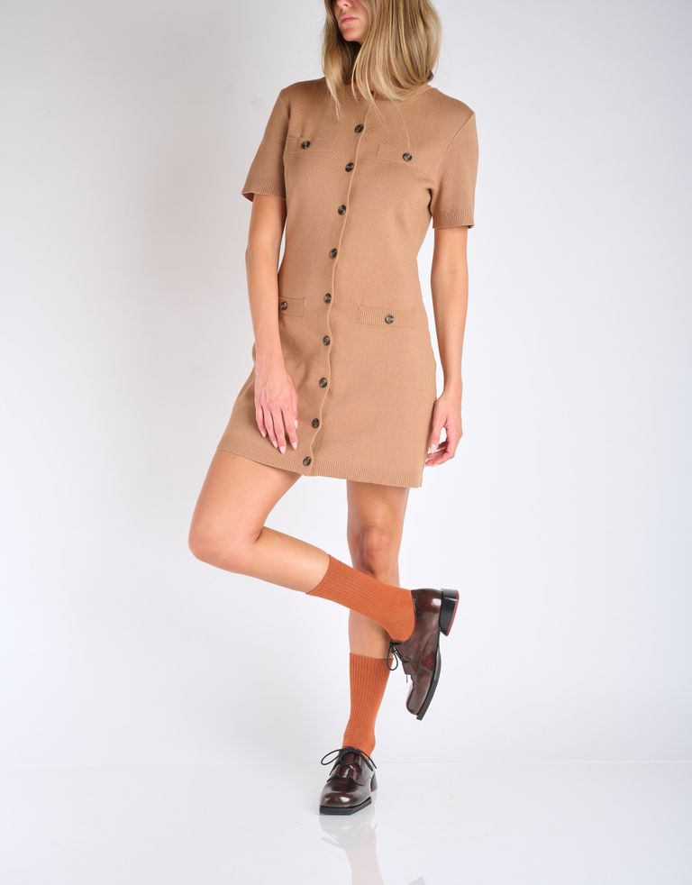 נעלי נשים - Yuko Imanishi - נעלי עור מבריקות COCO - חום2