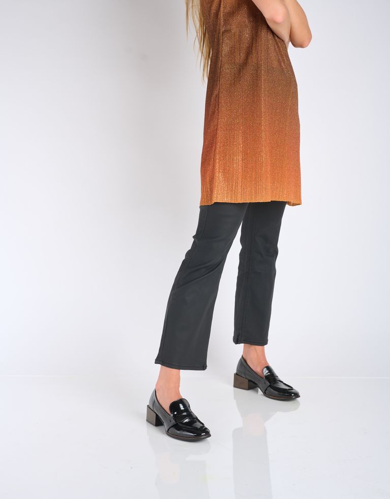 נעלי נשים - Yuko Imanishi - נעלי עור מבריקות RURI - שחור3