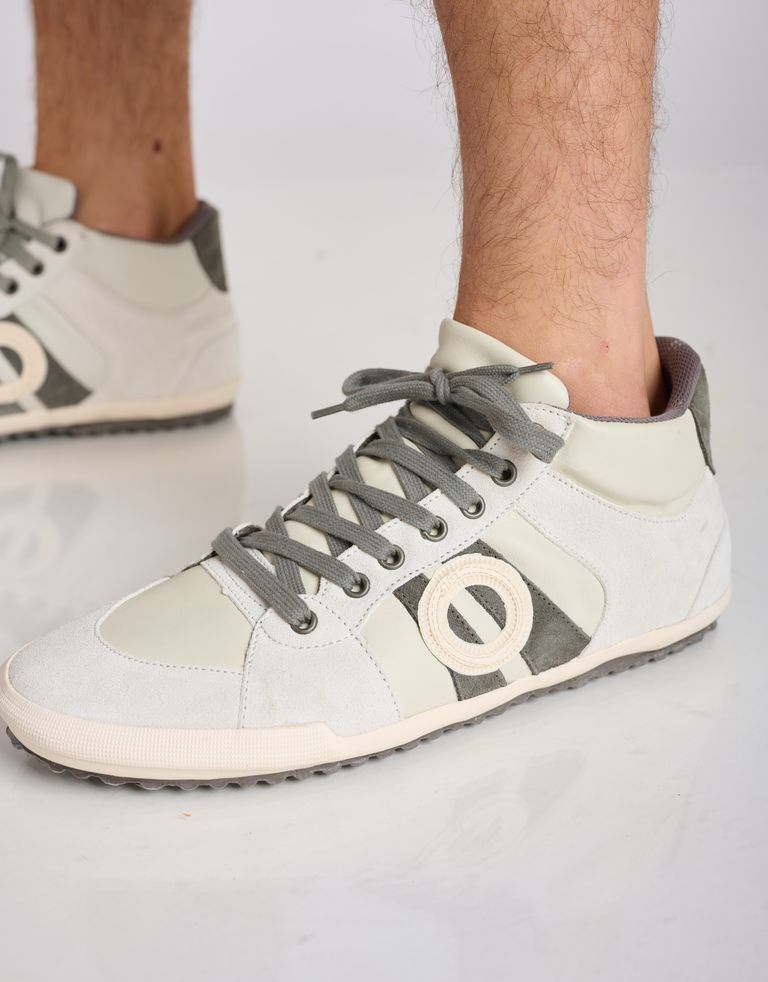נעלי גברים - Aro - סניקרס גבוהות מעור IDO - לבן   אפור4