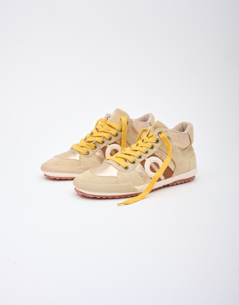 נעלי נשים - Aro - סניקרס גבוהות מטאליות IDO - זהב4