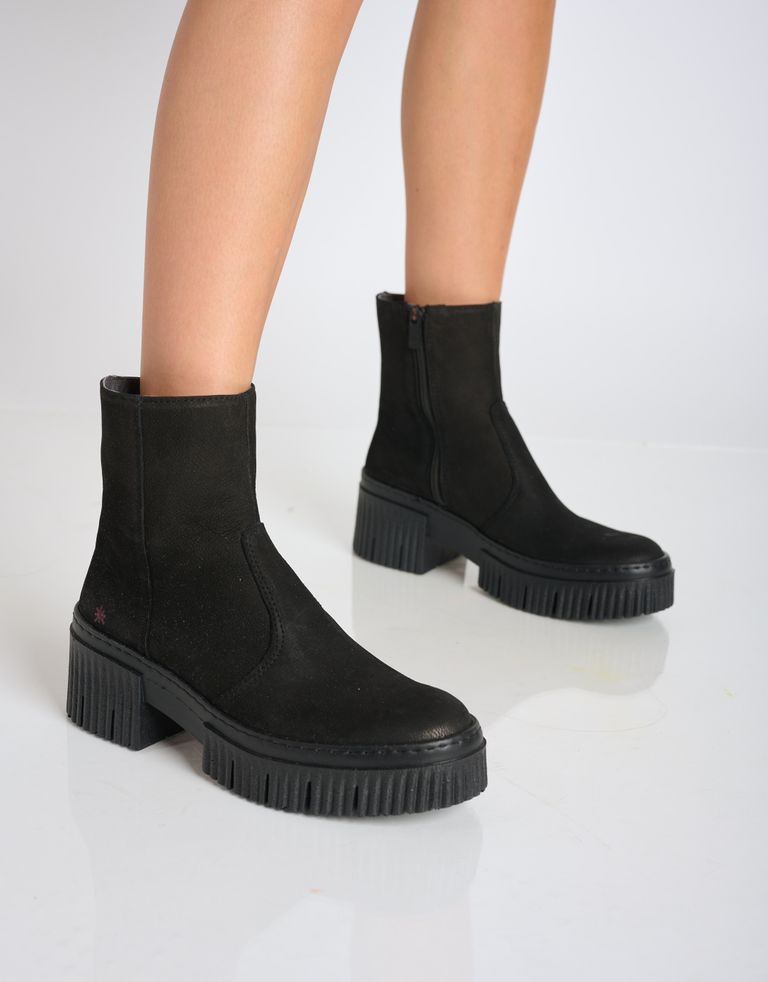 נעלי נשים - Art - מגפוני פלטפורמה YORK - שחור2