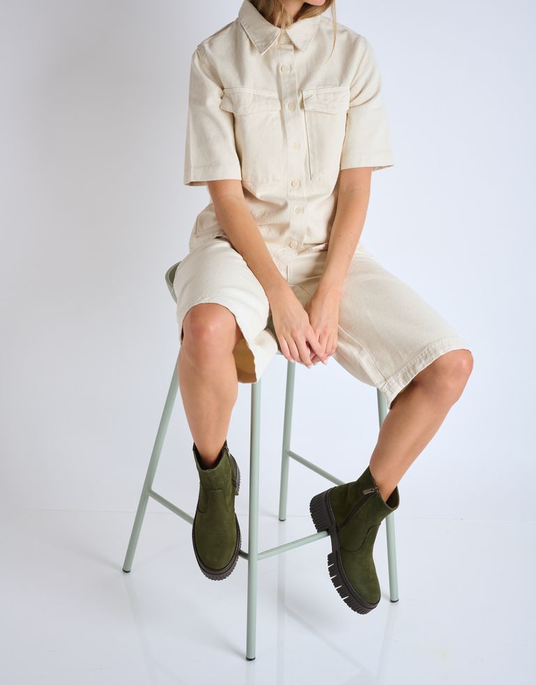 נעלי נשים - Art - מגפוני פלטפורמה YORK - חאקי2