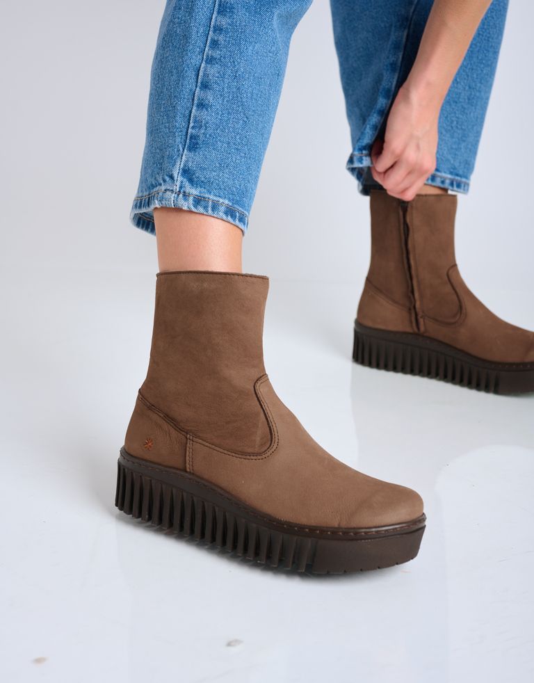 נעלי נשים - Art - מגפוני פלטפורמה BRIGHTON - חום3