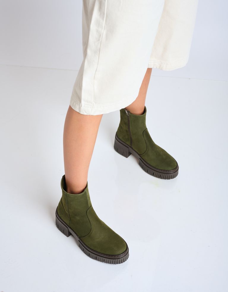 נעלי נשים - Art - מגפוני פלטפורמה YORK - חאקי3