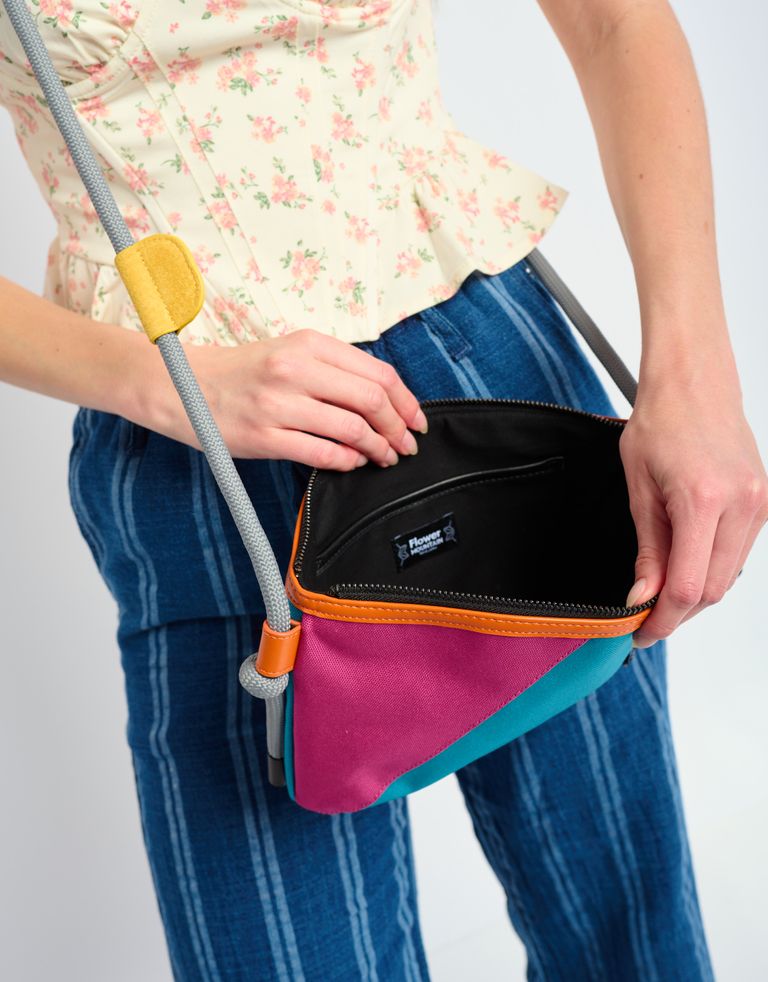 נעלי נשים - Flower Mountain - תיק צד POCKET FM - כחול   ורוד2