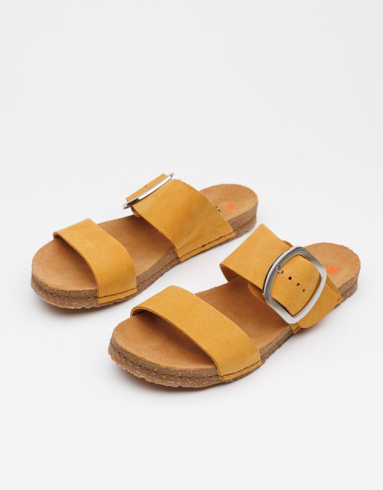 נעלי נשים - Art - כפכפים עם אבזם CRETA - חרדל4