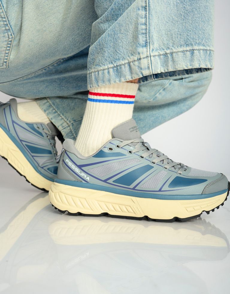 נעלי גברים - Fessura - סניקרס TRAIL SBL - אפור   כחול4