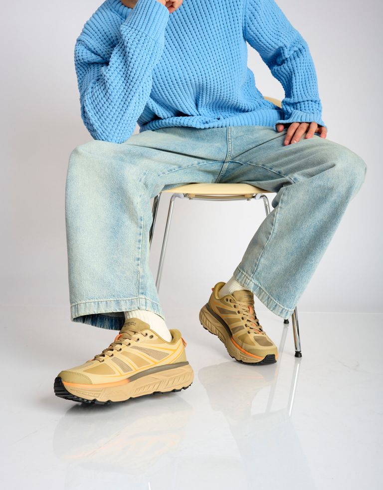 נעלי גברים - Fessura - סניקרס TRAIL SBL - בז'   כתום1