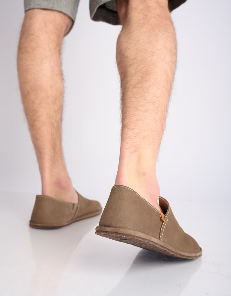 נעלי גברים - El Naturalista - נעלי מוקסין ברפוט BARE - אפור חום4